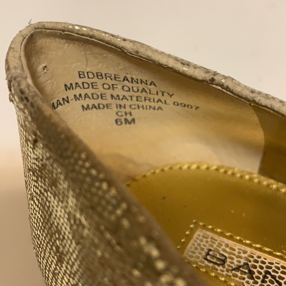 BANDOLINO GOLD Metallic Glitter BALLET FLATS SHOES SZ 6 M NEW NO BOX - Picture 9 of 10